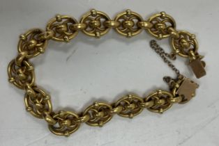 A Continental 9 carat gold fancy link bracelet,