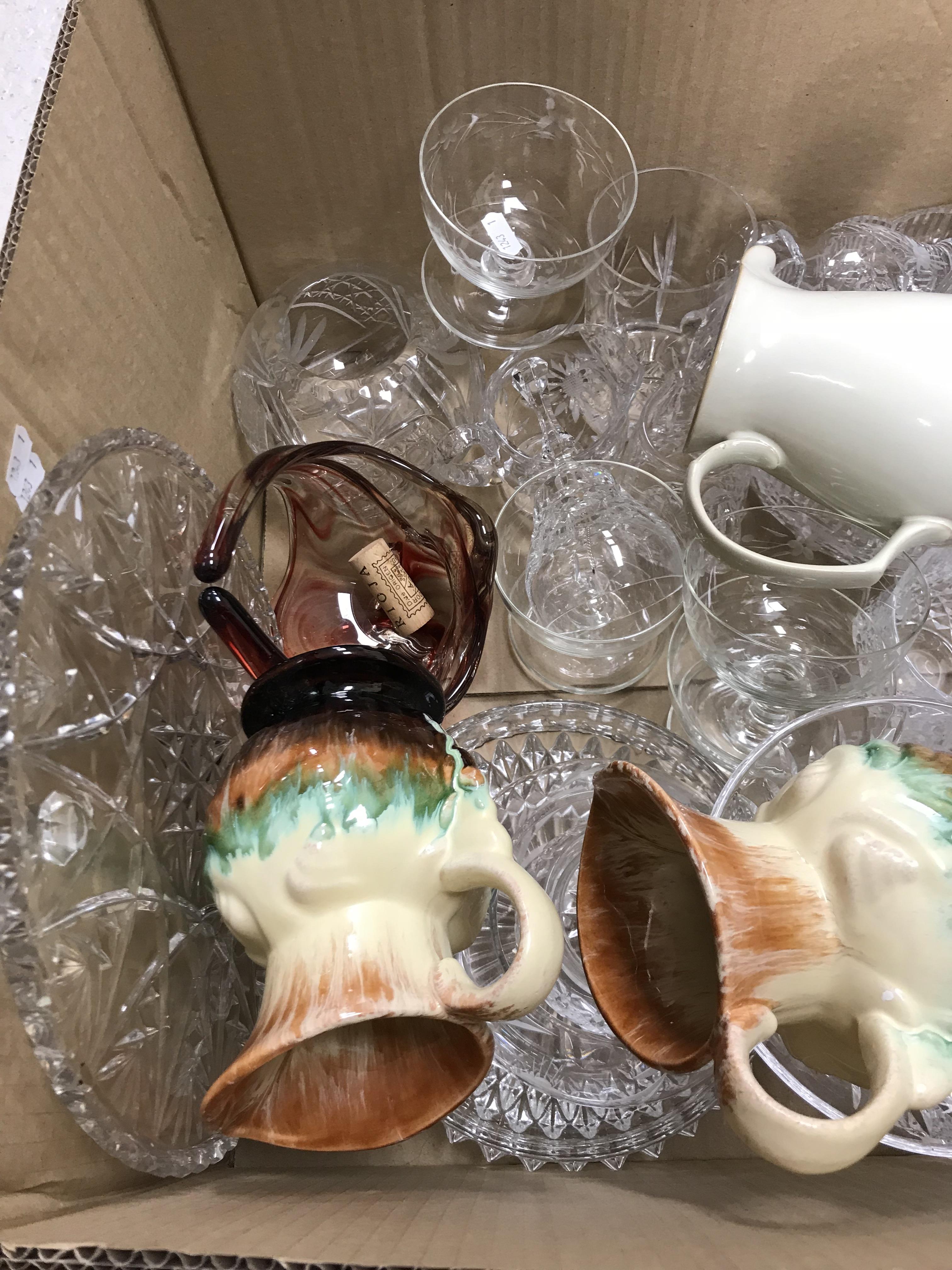 A box containing assorted glassware to include decanter, various drinking glasses, etc. - Image 3 of 3