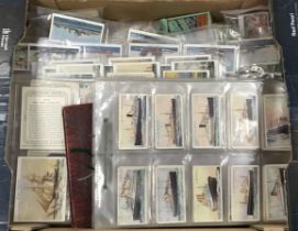 A collection of cigarette cards Ships and Shipping including W D & H O Wills Merchant Ships of the