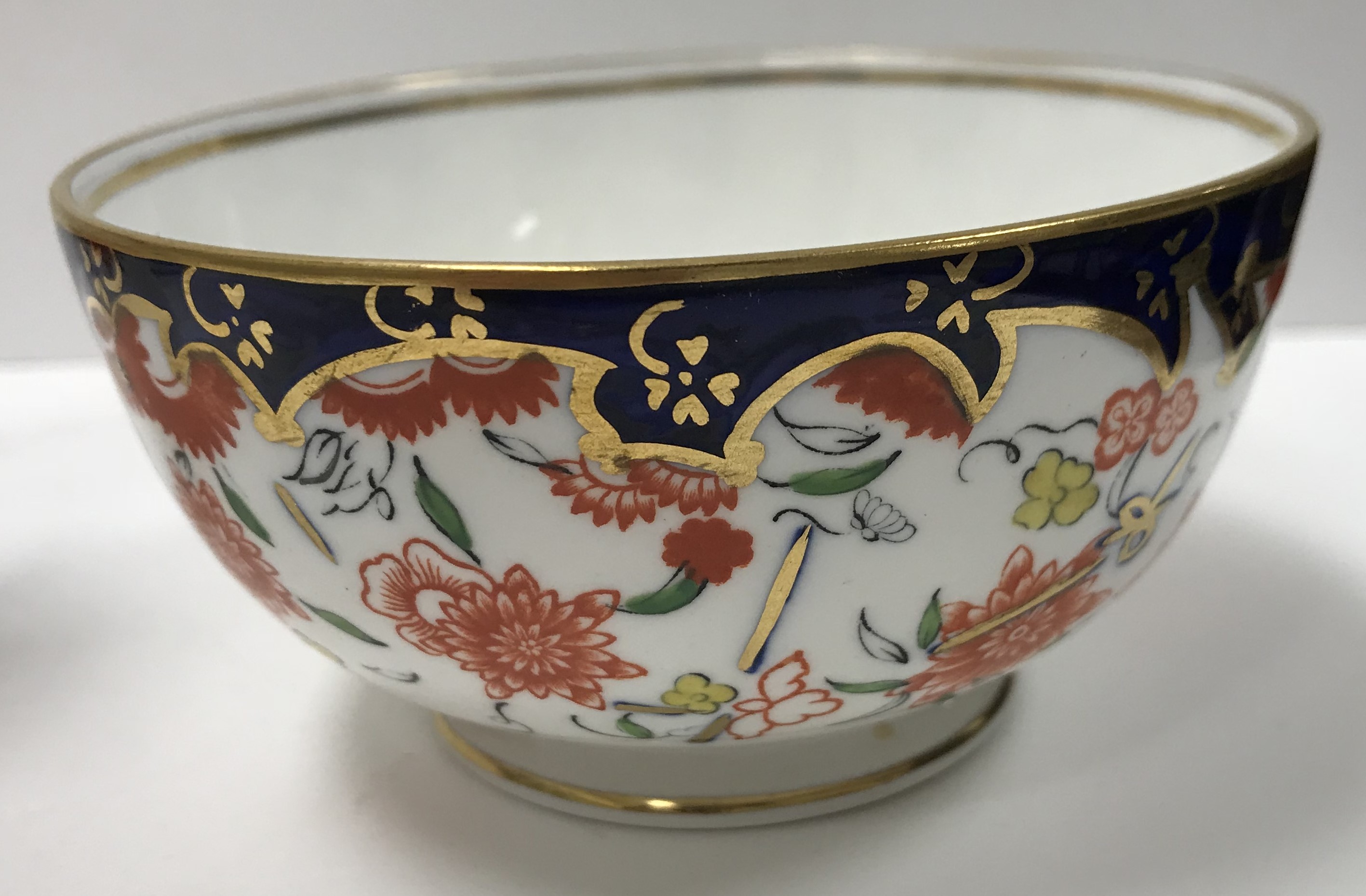 A Royal Crown Derby Japan pattern coffee service with all over flower head decoration (pattern No. - Image 4 of 6