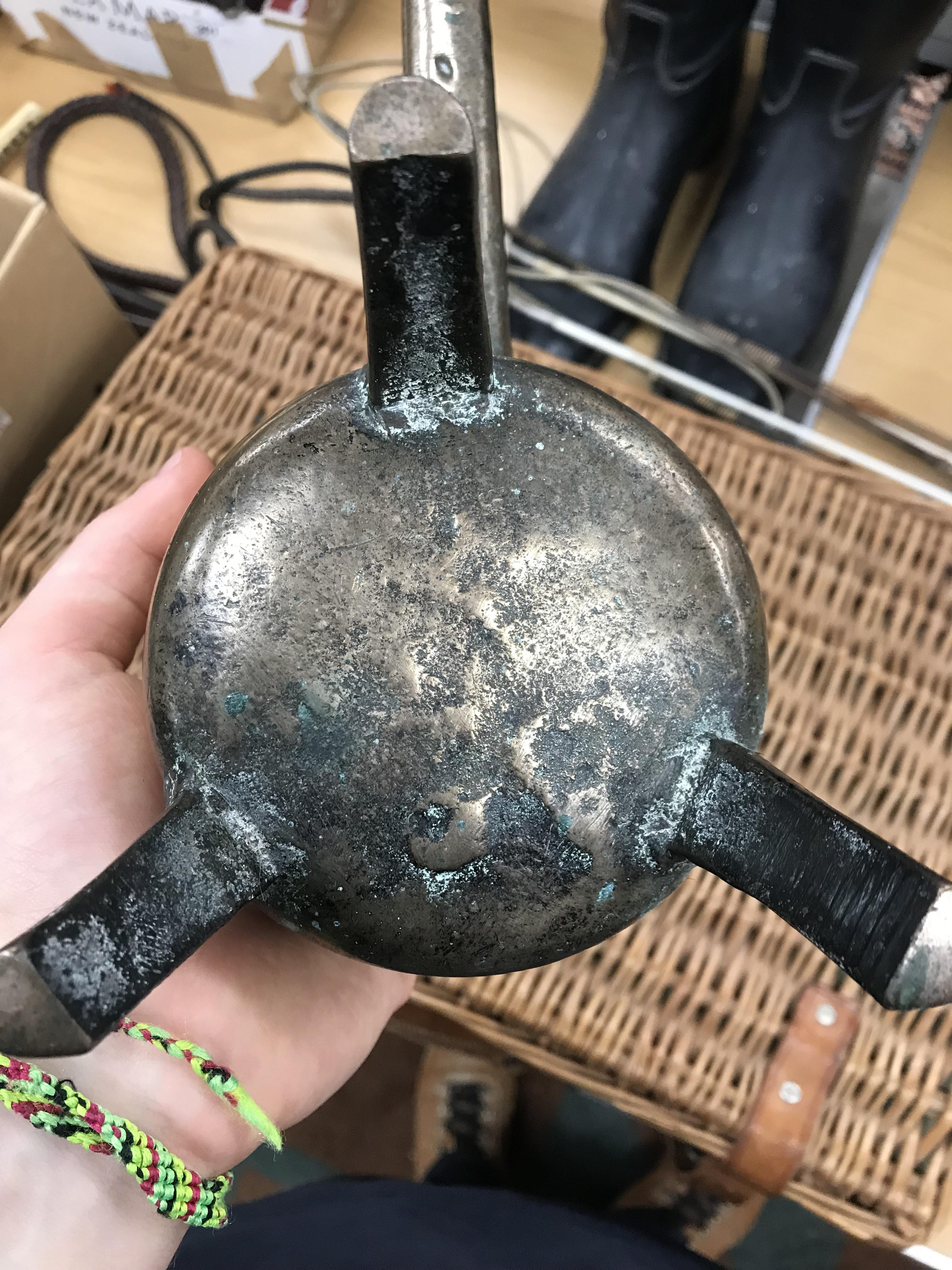 An 18th Century bronze skillet on tripod base, - Image 25 of 65