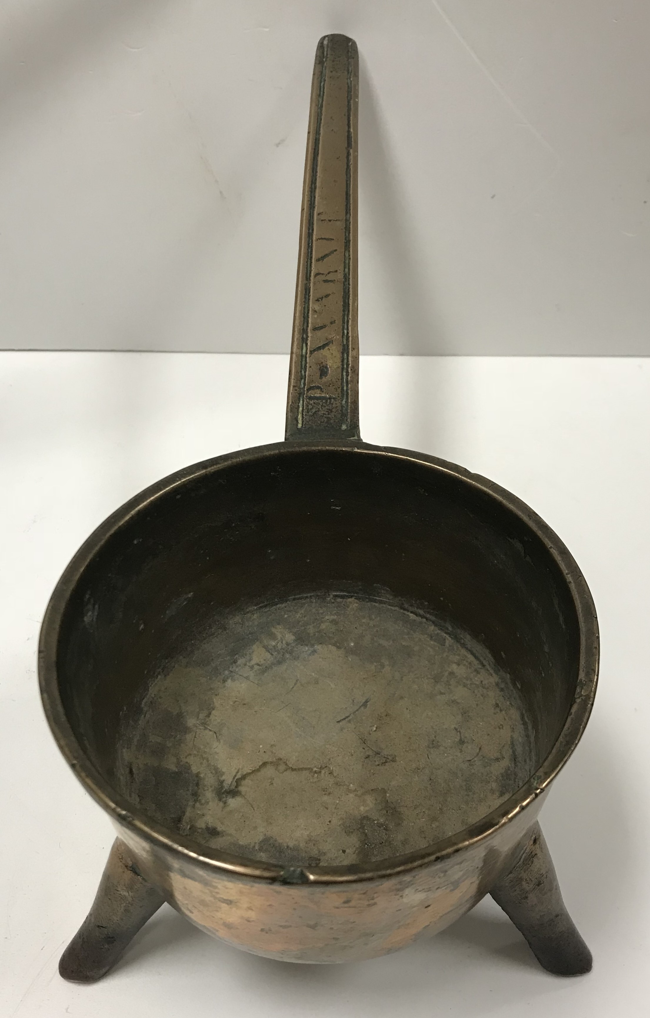 An 18th Century bronze skillet on tripod base, - Image 2 of 65