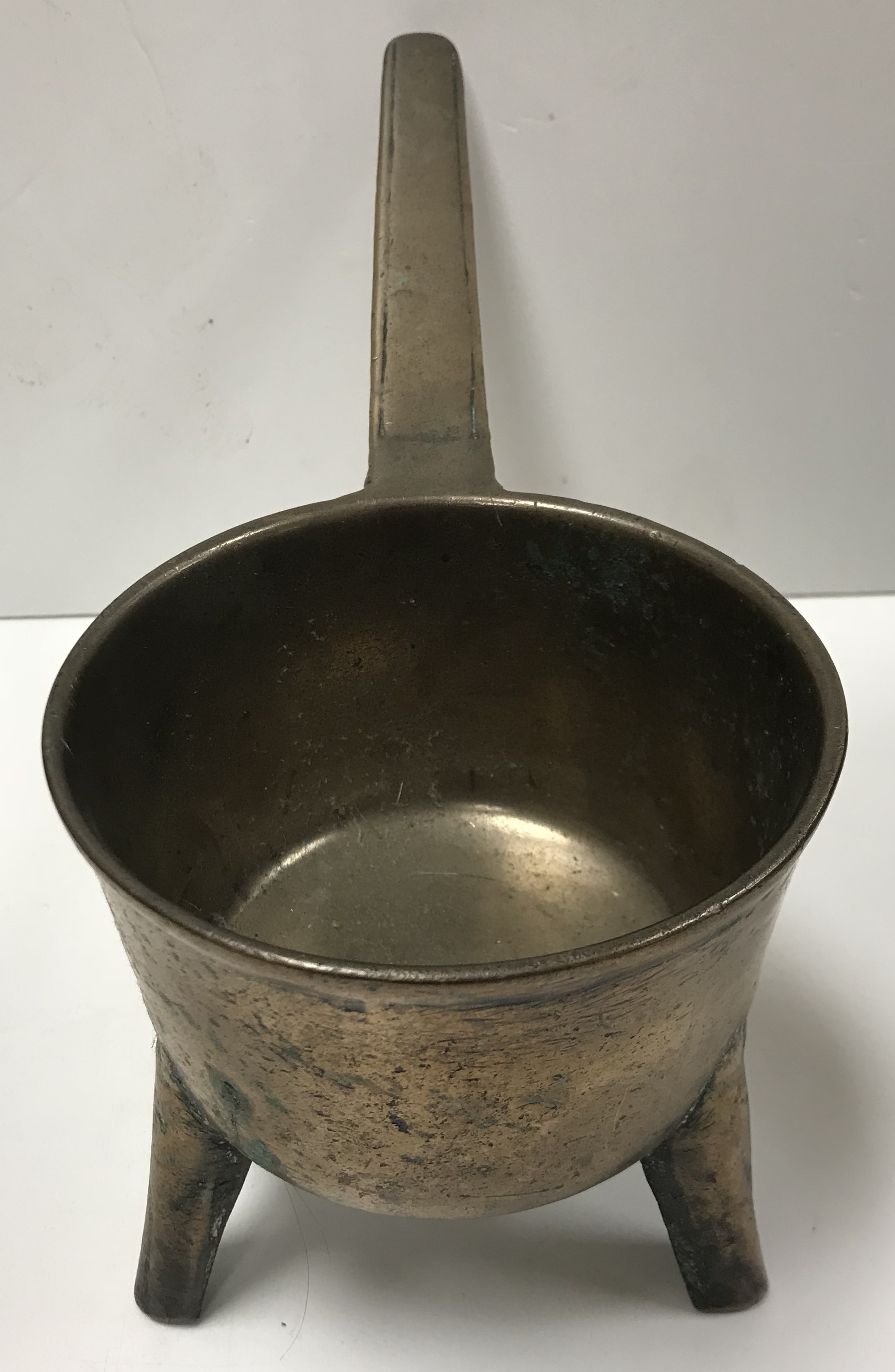 An 18th Century bronze skillet on tripod base, - Image 4 of 65