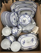 A collection of Copeland Spode 'Spodes Gloucester' blue stone china dinner wares comprising seven