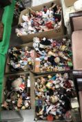 Six boxes containing a large collection of of various mid 20th Century and later costume dolls (6