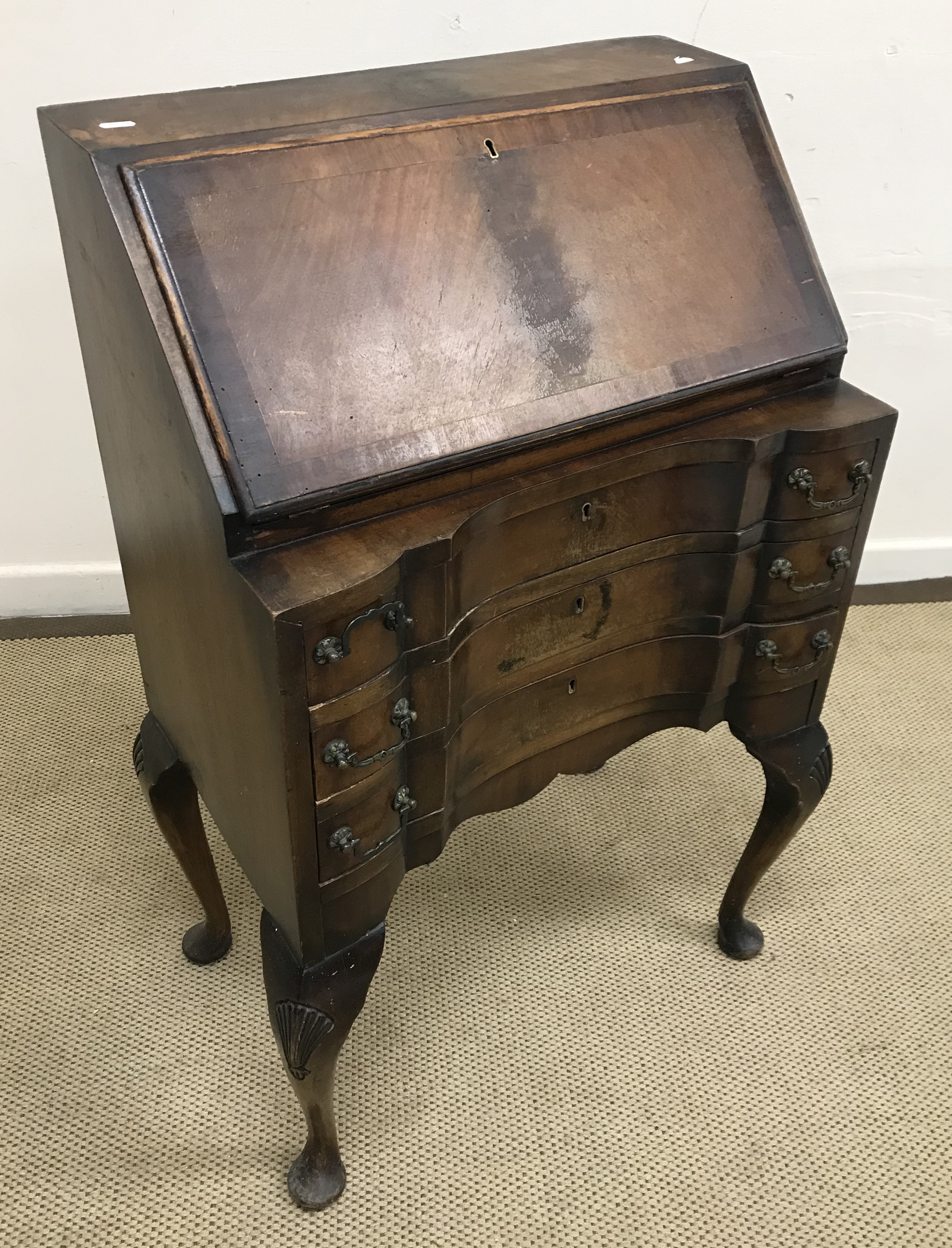 A mahogany bow fronted bachelor's chest of small proportions in the Georgian style, - Image 2 of 2
