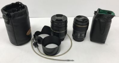 A Tamron aspherical LD (IF) 28-300 mm macro camera lens with leatherette pouch,