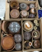 A large collection of various brown-glazed, stoneware and other crocks, to include Denby,