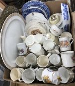 A collection of mainly early 20th Century commemorative mugs,