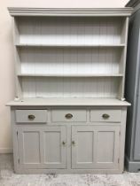 A painted pine dresser,