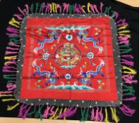 A Chinese silk shawl,