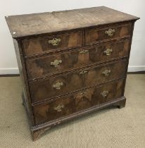 An early 18th Century walnut chest,