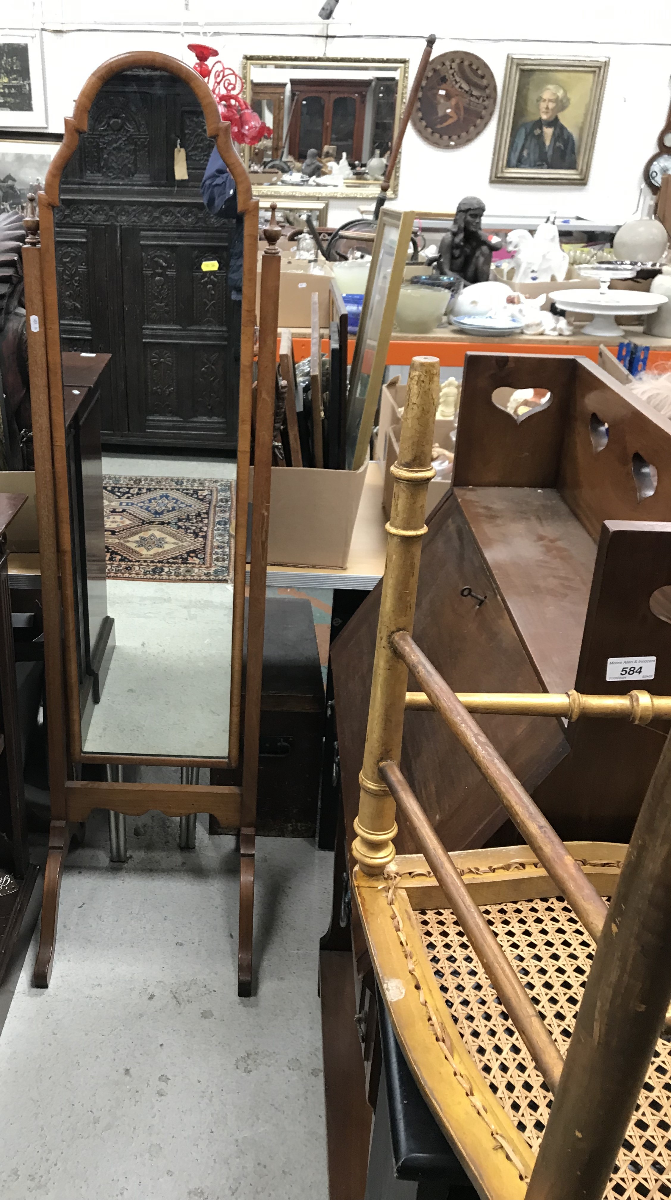 An Edwardian mahogany Arts & Crafts style student's bureau, - Image 3 of 4