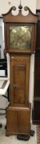 A late 18th Century oak cased long case clock,