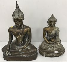 A 20th Century bronze figure of the Buddha Amitayus (Amitabha) seated in lotus position holding the
