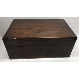 A 19th Century mahogany and strung artist's / writing box,