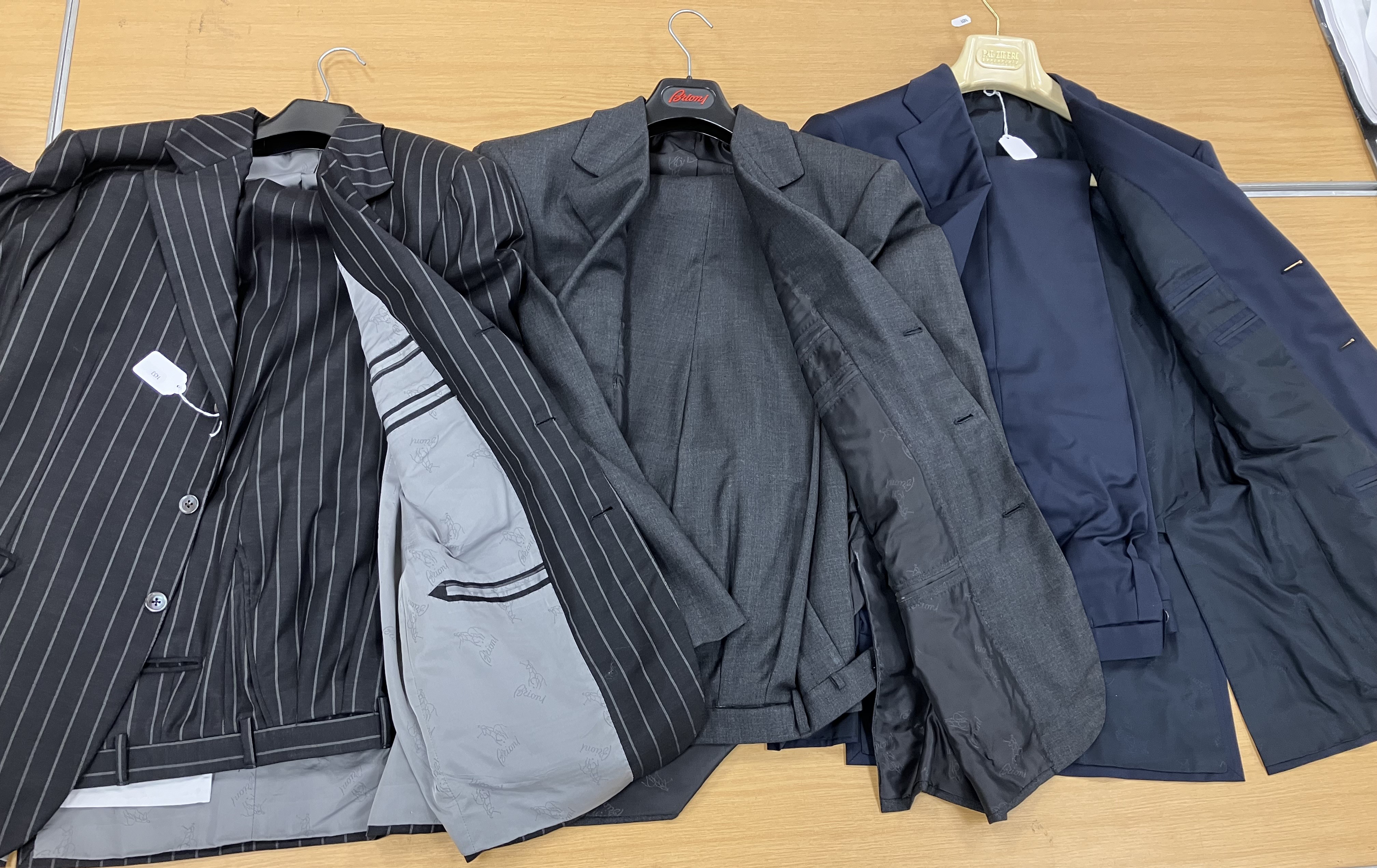 A collection of seven Brioni gentleman's suits each comprising jacket and trousers together with - Image 2 of 22