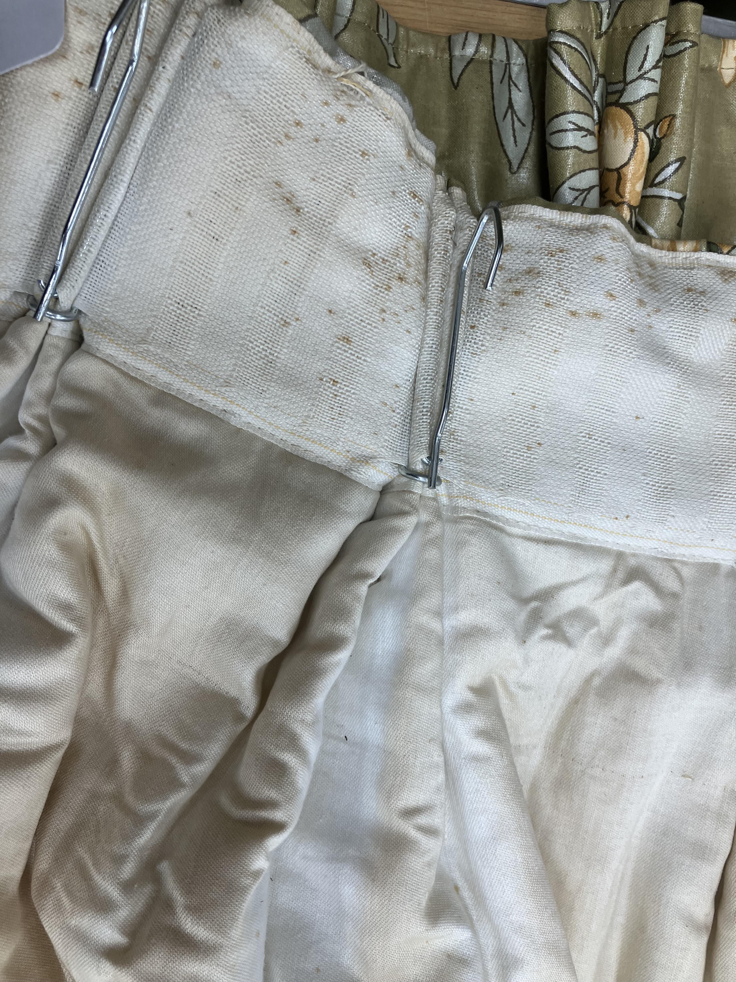 One pair of linen interlined curtains with taped pencil pleat headings by Sandersons, Morris & Co. - Image 19 of 20