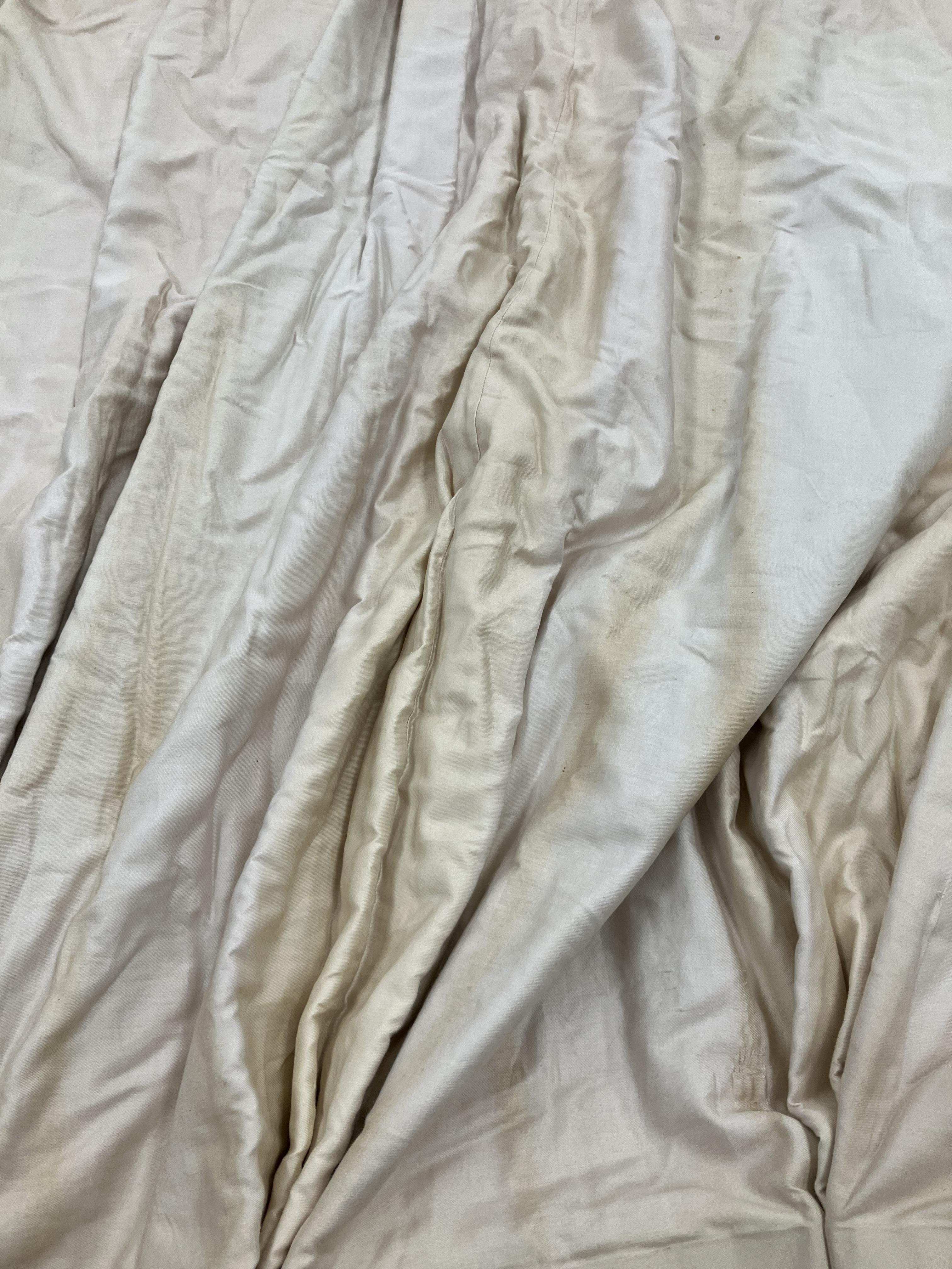 A pair of glazed cotton interlined curtains with taped pencil pleat headings, - Image 12 of 33