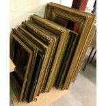 A collection of various sized 19th Century and later giltwood and gesso etc picture frames,