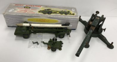 A Dinky Supertoys missile erector vehicle with corporal missile and launching platform (666) boxed