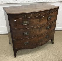 A 19th Century mahogany bow fronted bachelor's chest,