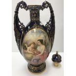 A Vienna vase and cover,