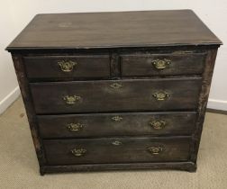 An 18th Century oak chest,
