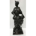 AFTER GUILLAUME COUSTEAU "Marie Leszczynska as Juno" a 20th Century bronze figure group as Juno