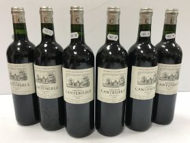 Six bottles Chateau Cantemerle Haut-Médoc 2005 (6)