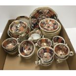 A collection of 19th Century Japan pattern tea wares to include eleven tea cups, five coffee cups,