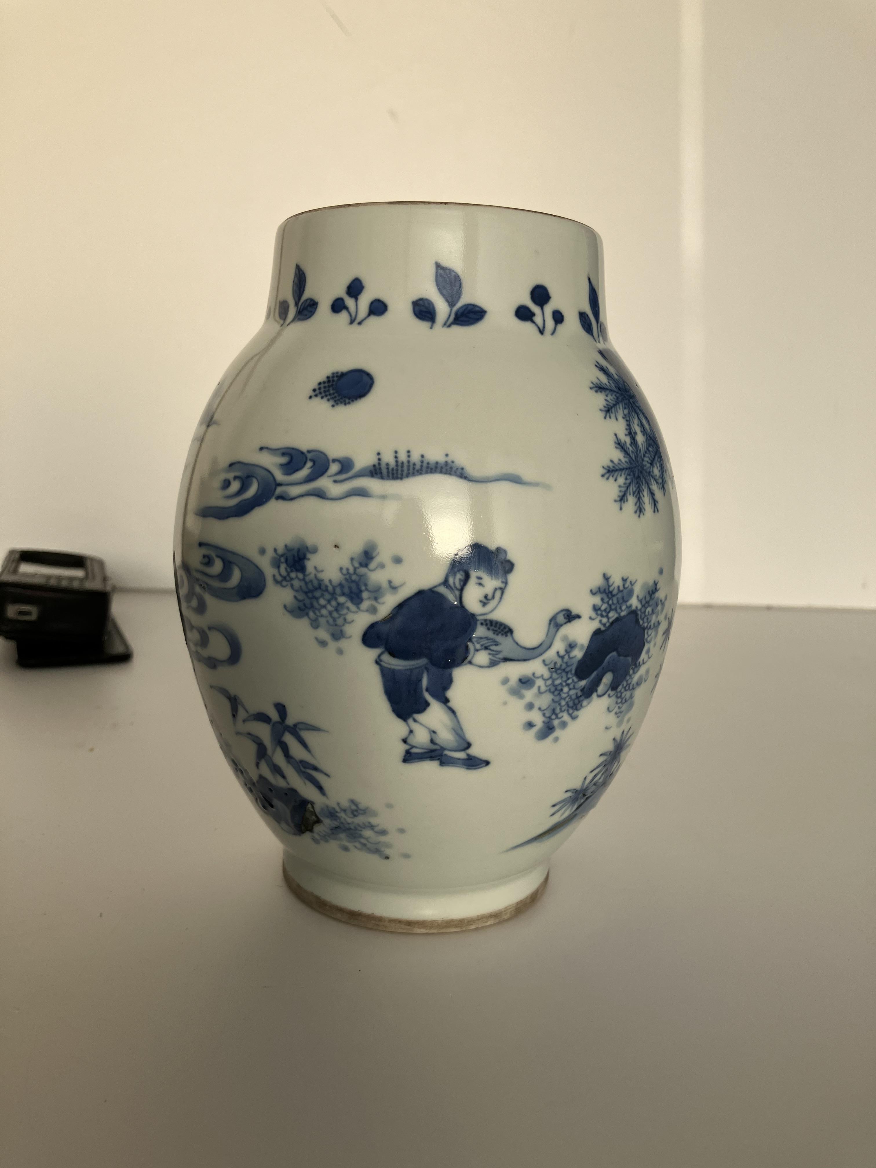 A Chinese ovoid jar in the 17th century transitional style, - Image 7 of 39