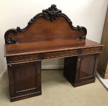 A Victorian mahogany sideboard,