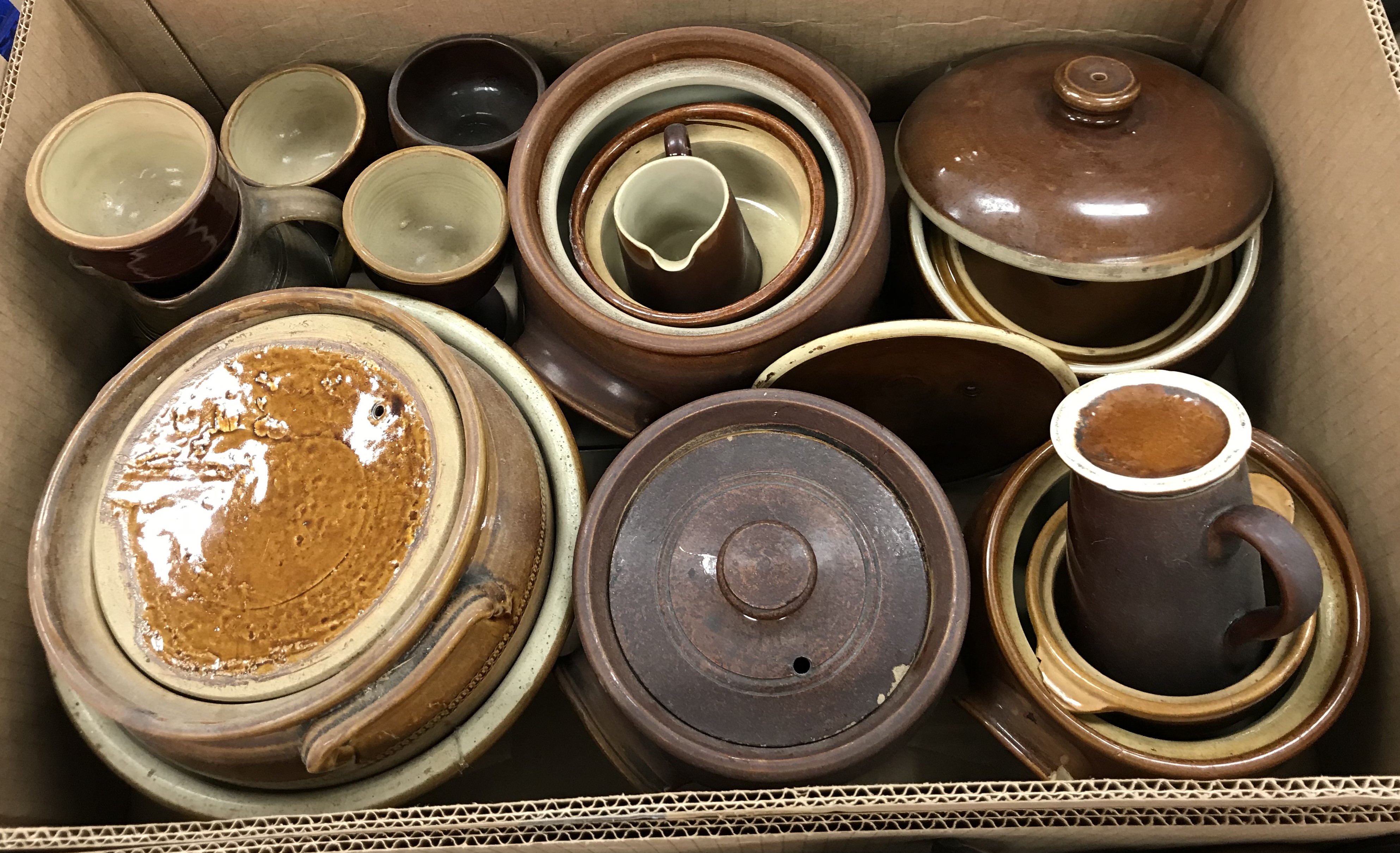 A large collection of various brown-glazed, stoneware and other crocks, to include Denby, - Image 3 of 4
