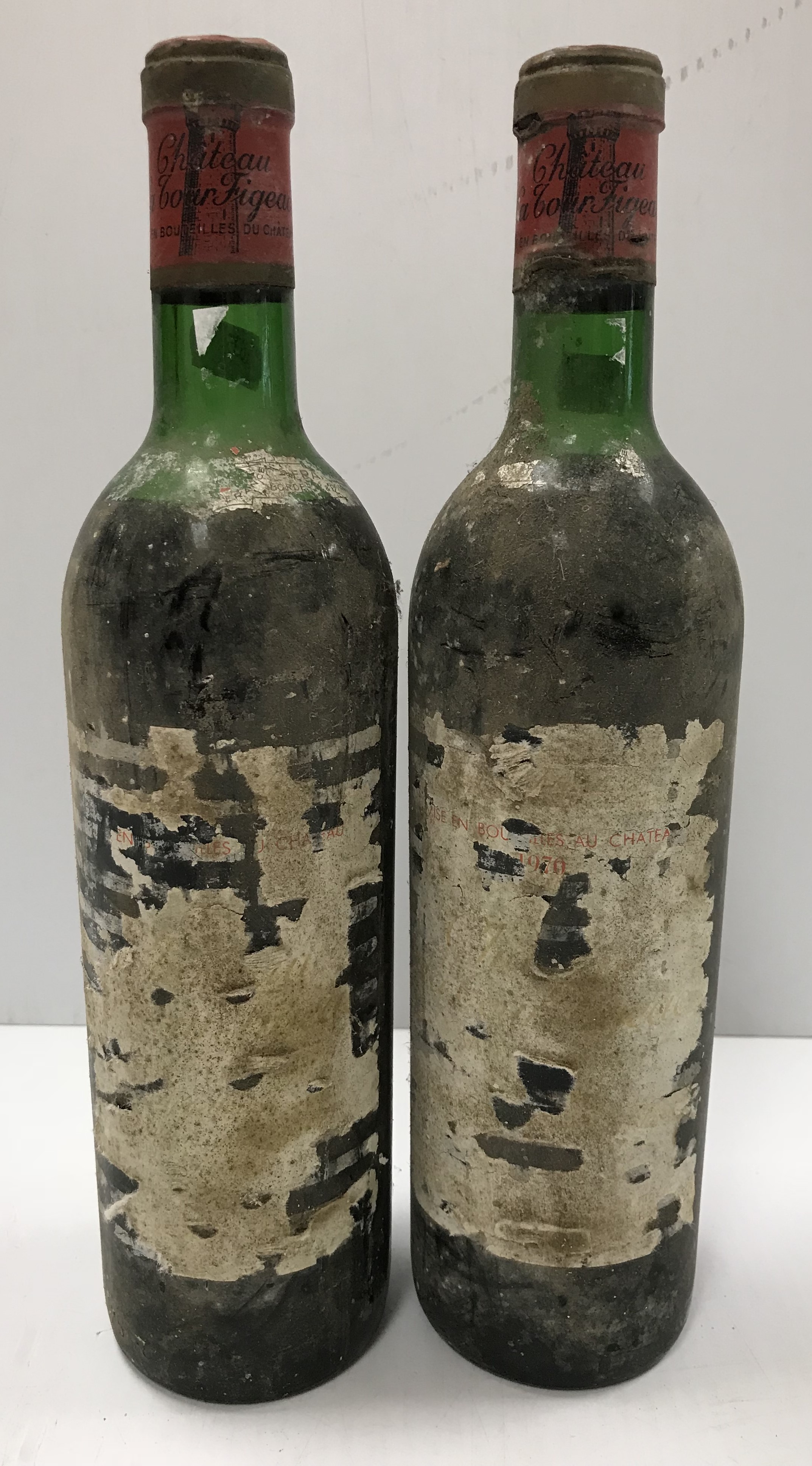 Two bottles Chateau Latour Figeac 1970