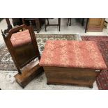 A 19th Century mahogany box ottoman,