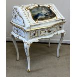 A 20th Century painted bureau de dame in the 18th Century style,