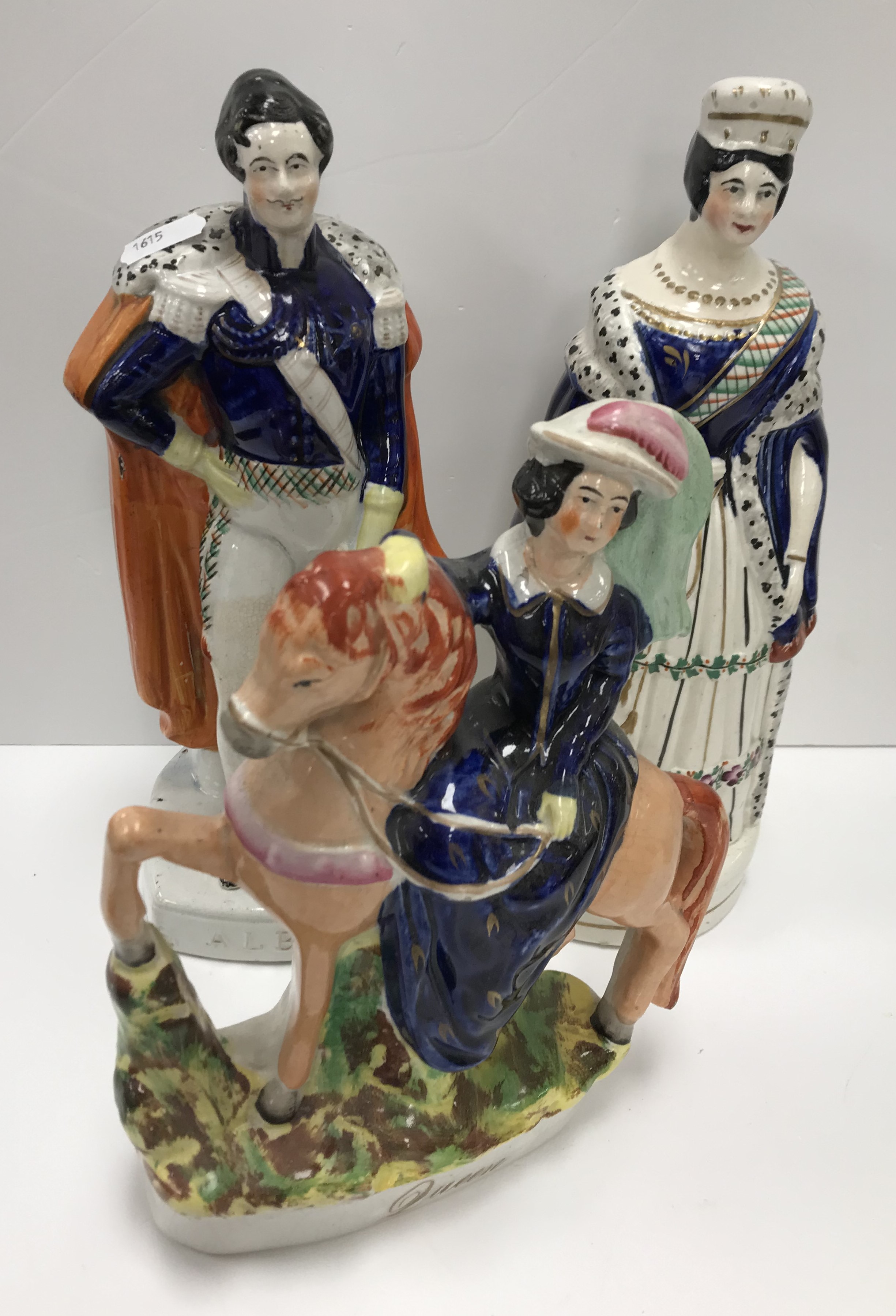 A collection of ten 19th Century Staffordshire figures including Victoria and Albert standing 27. - Image 2 of 133