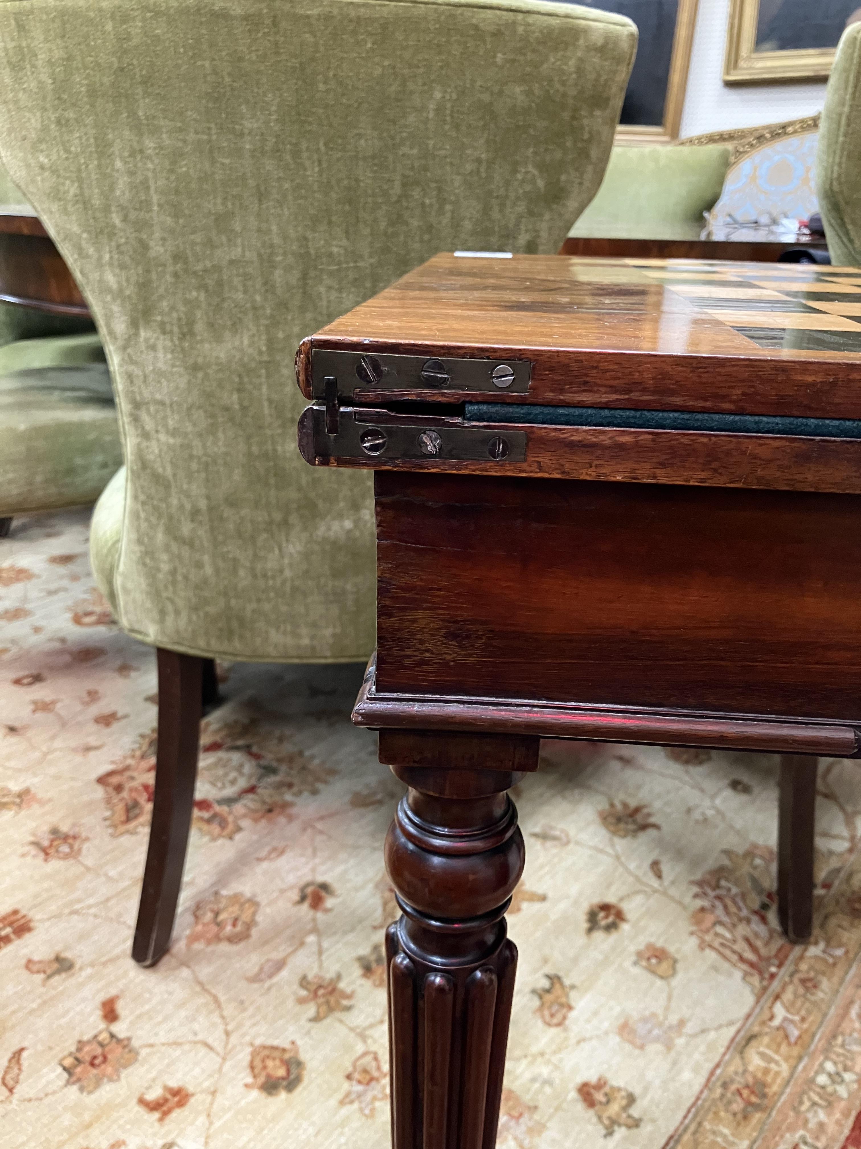 An early 19th Century mahogany Gonzales Alvez) games table, - Image 13 of 34