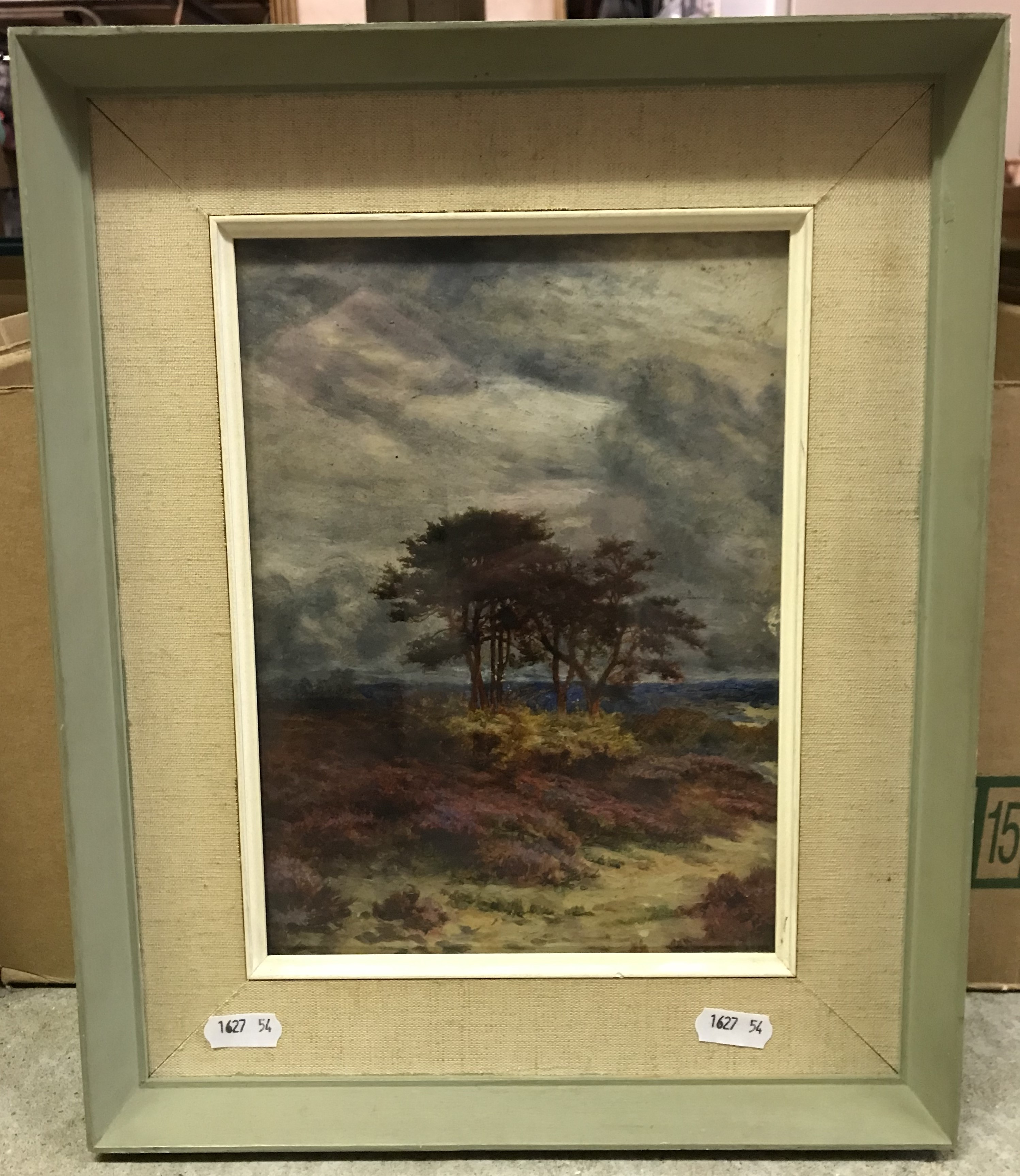 20TH CENTURY ENGLISH SCHOOL “Heathlands with trees mid ground” oil on board, unsigned 23. - Image 2 of 2