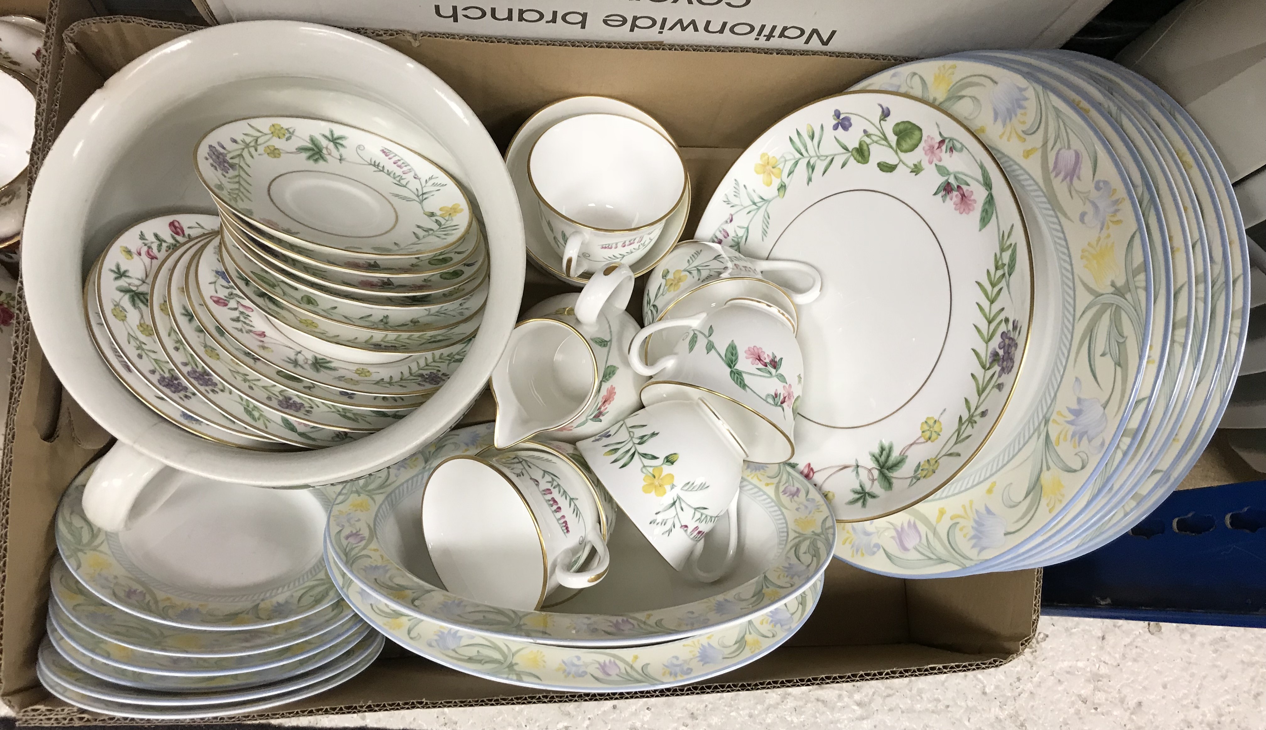 Five boxes of assorted china and glass to include Royal Albert Old Country Roses tea set, - Image 5 of 6