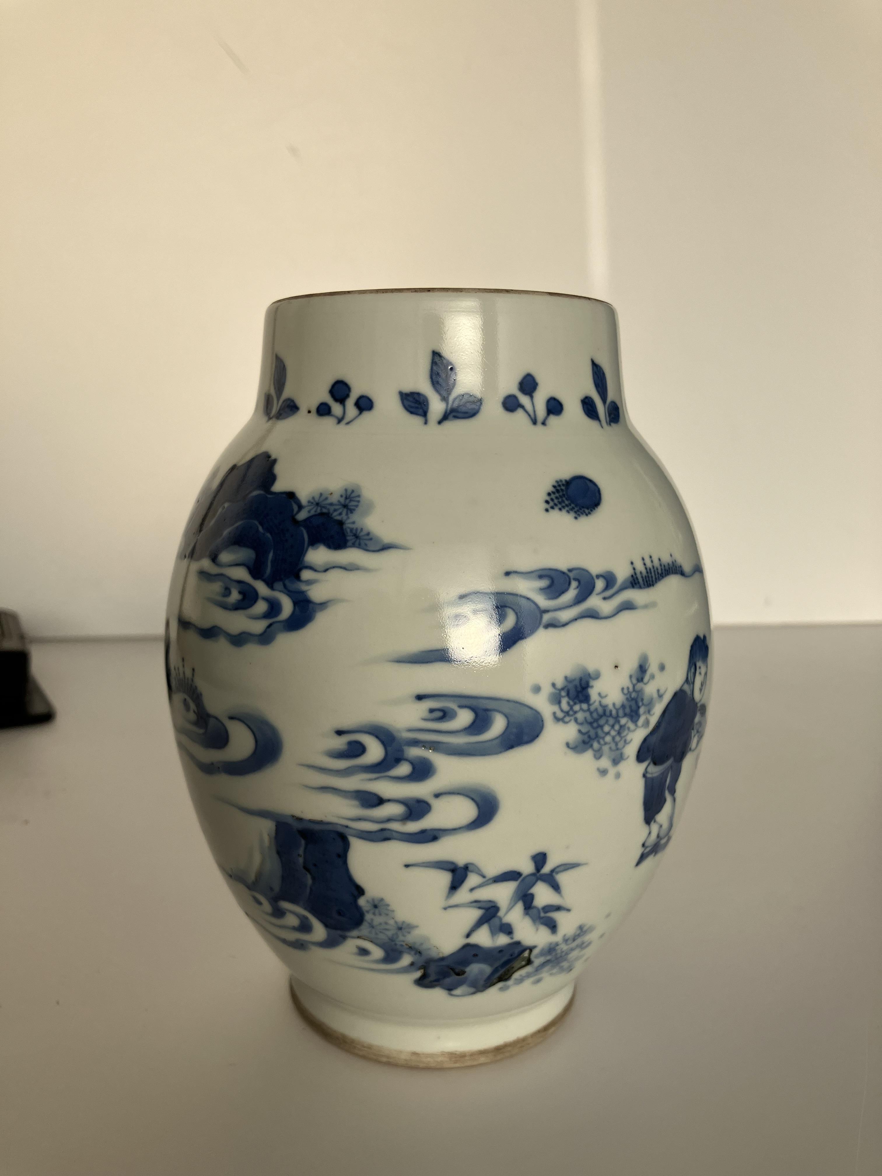 A Chinese ovoid jar in the 17th century transitional style, - Image 23 of 39