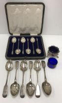 A set of six Victorian silver teaspoons (by Henry Holland,