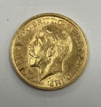 A George V gold full sovereign 1915