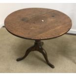 A 19th Century oak tea table,