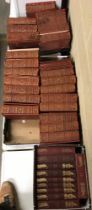 Four boxes containing various leather bound "Punch" volumes to include 1 to 24,