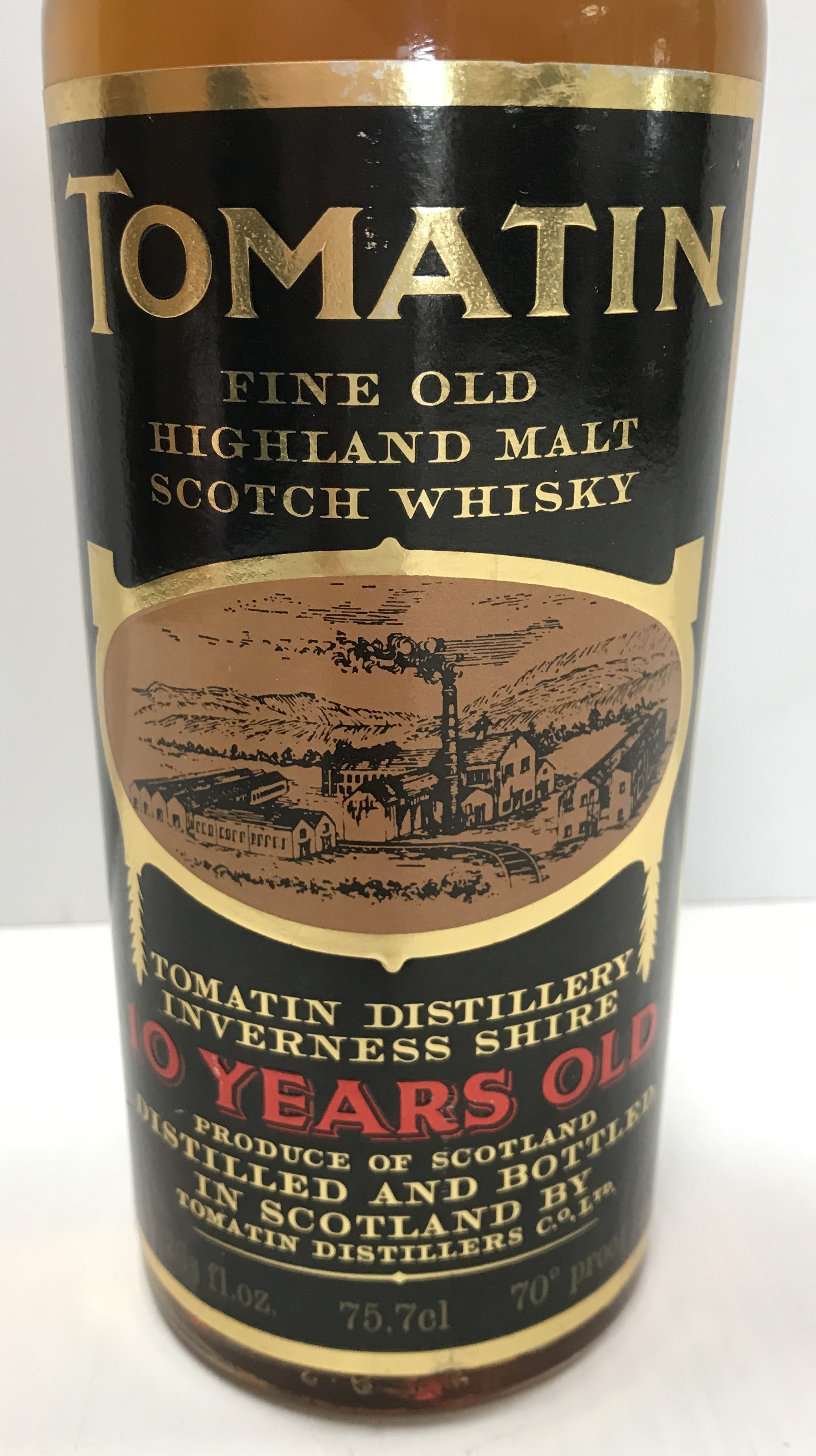 One bottle Tomatin ten year old malt whisky (1980s) - Image 2 of 3