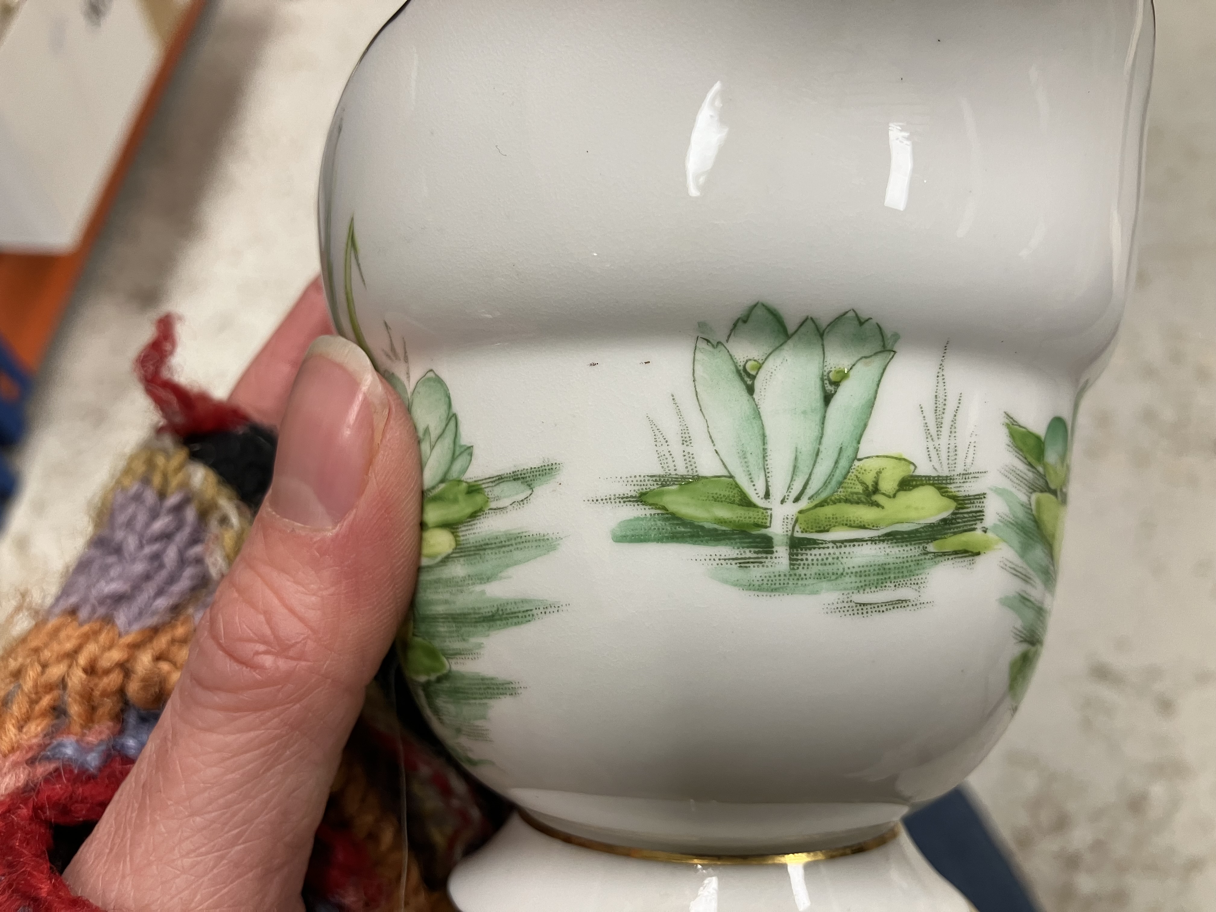 A Royal Paragon part tea set with green water lily decoration together with a Carrol Swan bowl and - Image 26 of 43