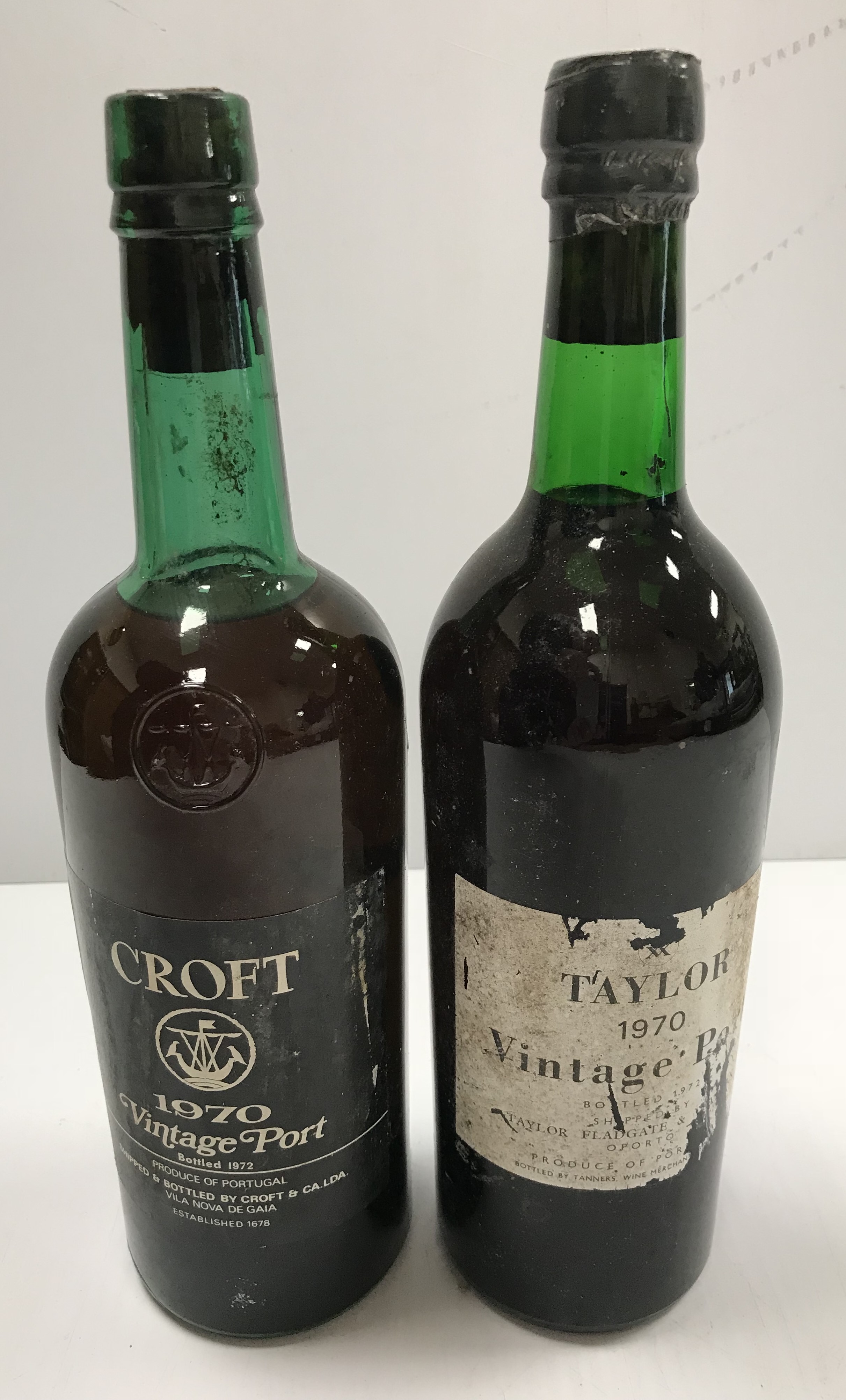 One bottle Taylor's vintage port 1970 and one bottle Croft vintage port 1970