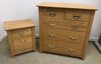 A modern stained beech chest,